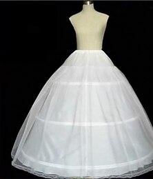abordables -Élégant Rococo Victorienne Jupe à cerceaux Sous jupe Crinoline Princesse Mariée 3 cerceaux Princesse Déguisement Femmes Royal Halloween Mascarade Mariage Soirée Carnaval de Venise Adulte Jupon