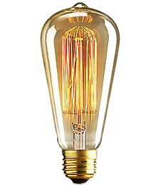 cheap -1pc 40 W E26 / E27 ST64 Warm White 2300 k Retro / Dimmable / Decorative Incandescent Vintage Edison Light Bulb 220-240 V