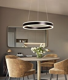 baratos -2-luz LED Luzes Pingente Metal Acrílico Circular Acabamentos Pintados Contemporâneo Moderno 110-120V 220-240V