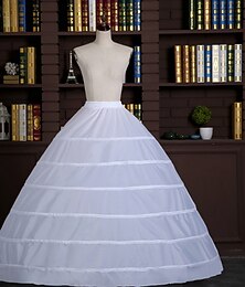 abordables -Classique Lolita Rococo Victorienne Jupe à cerceaux Sous jupe Crinoline Mariée 6 cerceaux Robe de bal Ligne A Déguisement Femmes Royal Halloween Carnaval Mascarade Mariage Soirée Carnaval de Venise