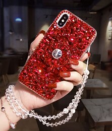 Χαμηλού Κόστους -τηλέφωνο tok Για Samsung Galaxy S23 S22 S21 Ultra Plus A34 Α54 S20 Πίσω Κάλυμμα με βάση στήριξης Bling Στρας Λάμψη γκλίτερ Ακρυλικό