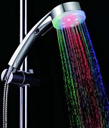 preiswerte -LED-Duschkopf-Farbwechsel 2 Wassermodus 7-Farben-Glühlicht automatisch wechselnder Handbrause