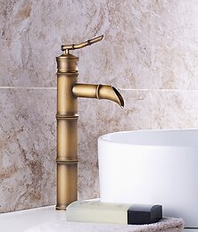 abordables -robinet de lavabo de salle de bain - robinets de bain à une poignée en laiton antique classique