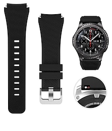 levne -Pásek hodinek pro Samsung Watch 3 45mm, Galaxy Wacth 46mm, Gear S3 Classic / Frontier, Gear 2 Neo Live Silikon Výměna, nahrazení Popruh 22mm Nastavitelný Sportovní značka Náramek