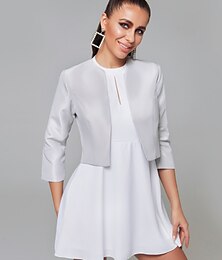 abordables -Manches 3/4 Boleros Satin Mariage / Fête / Soirée Etoles de Femme Avec Combinaison