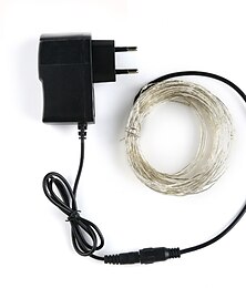 olcso -elegáns esküvői fogadás ünnepi lámpák dc 5m tündér lámpák 12v 1a adapter karácsonyi újév esküvői dekorációs lámpák led húrok