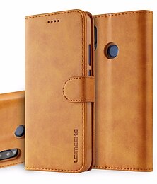 cheap -Phone Case For Huawei P30 P30 Pro P30 Lite P20 P20 Pro Wallet Case Flip Wallet Card Holder Solid Colored Soft PU Leather