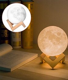 economico -3d lampada luna 16 colori cambia galassia luna led luce notturna telecomando usb&amp;regali touch control per ragazze ragazzi bambini donne compleanno