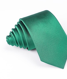 preiswerte -Herren-Krawatten Basic einfarbig Silber Hellgelb Schwarz 2024