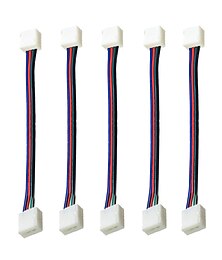 voordelige -zdm 5 stks waterdichte rgb 5050 led licht strip connector 4 pins 10 mm brede strip om jumper draad solderless