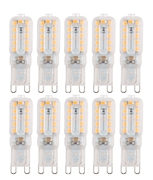 levne -10pcs 5W LED Bi-pin Light Bulb 340lm G9 22LEDs Beads SMD 2835 Dimmable 60W Halogen Equivalent for Chandelier Warm Cold White 220V 110V