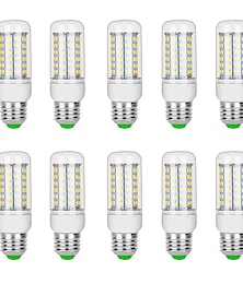 ieftine -10buc 10w bec led porumb 1000lm g9 b22 e12 e14 e26 e27 gu10 69 led smd5730 bec echivalent 100w candelabru lumanare alb cald 220v 110v