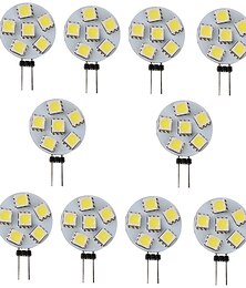 cheap -10pcs 1 W LED Bi-pin Lights 120 lm G4 6 LED Beads SMD 5050 White Warm Yellow
