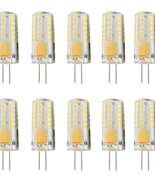 billige -10 stk. 3 W LED bi-pin lys 300 lm G4 T 48 LED perler SMD 3014 dæmpbar varm hvid hvid 12-24 V