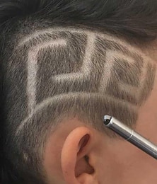 abordables -magie professionnelle graver des ciseaux à cheveux de barbe stylo à découper les sourcils tatouage ciseaux de coiffure de coiffeur pour les coiffures en contre-dépouille stylo de rasage de gravure de