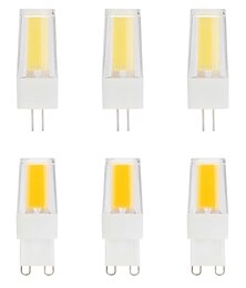 abordables -6pcs 5 W Luces LED de Doble Pin 500 lm G9 G4 T 1 Cuentas LED COB Regulable Nuevo diseño Blanco Cálido Blanco 220-240 V
