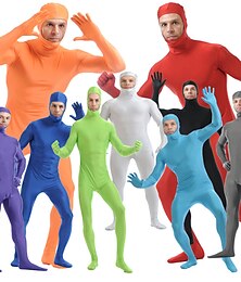 preiswerte -Zentai-Anzüge Ganzkörperanzug Ganzkörperanzug Karnevalskostüm Ganzkörperanzug Königstag Herren Damen Sex Einfarbig Elasthan Lycra Kostüm für Halloween Erwachsene