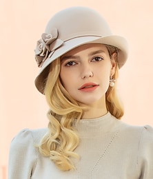 abordables -100% Laine Chapeau Kentucky Derby / Chapeaux avec Fleur 1 pc Décontractée / Usage quotidien Casque