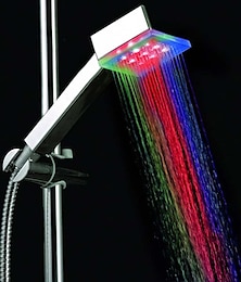 cheap -LED Shower Head Color Changing 2 Water Mode 7 Color Glow Light Automatically Changing Handheld Showerhead