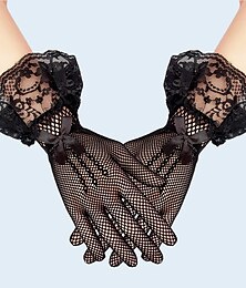 cheap -Lace Wrist Length Glove Lace / Gloves With Trim Wedding / Party Glove