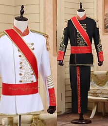 levne -Elegantní Retro Viktoria Tarzı Kabát Kalhoty Úbory Princ Corrina viktoriánská Gentleman Jednobarevné Plesové šaty Maškarní kostým Pánské předvečer Všech svatých Plesová maškaráda Párty Queen's