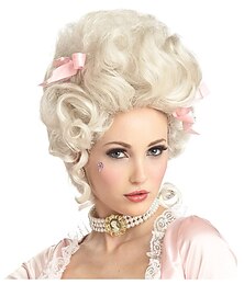 cheap -Blonde Wigs for Women  Accessories Cosplay Wig Curly Marie Antoinette Layered Haircut Wig Medium Length Platinum Blonde Synthetic Hair 14 Inch Women Wedding Youth Blonde Hairjoy Halloween Wig