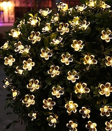 economico -Luci a stringa di fiori di ciliegio solari da 5 m, luci a stringa di Natale impermeabili da 20 LED, luci da giardino bianche calde/rgb/blu per l'illuminazione notturna esterna di Natale