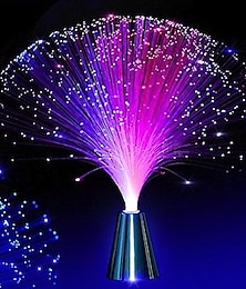 economico -Lampada a luce notturna a fibra ottica a led che cambia colore decorazione luce regalo di natale 2w per la decorazione della camera da letto della casa della festa di nozze senza batteria