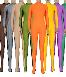 abordables -Zentai Suits Catsuit Skin Suit Cosplay Adults' Spandex Lycra Cosplay Costumes Charm Sex Men's Women's Solid Colored Halloween / Machine wash / Hand wash / Leotard / Onesie / High Elasticity / Stage