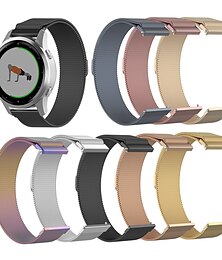 economico -Cinturino per orologio  per Garmin Forerunner 255S Music Venu 2S Vivoattivo 4S Vivomove 3S Acciaio inossidabile Sostituzione Cinghia 18mm Regolabili Cinturino a maglia milanese Polsino