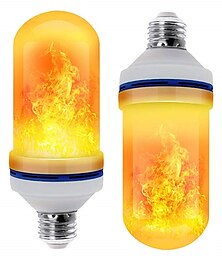 billiga -3st 6w e26 e27 led eld flamme effekt glödlampa 4 lägen brand flimrande glödlampor för juldekoration atmosfär belysning med gravitationssensor