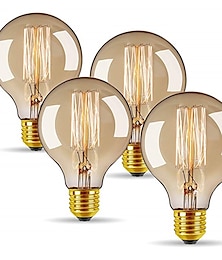 cheap -4pcs 40W E26 E27 G80 Vintage Edison Light Bulb Antique Incandescent Bulbs Dimmable Warm White 2300k 220-240V RoHS CE Certified