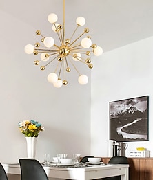 זול -80 cm Sputnik Design Chandelier Metal Sputnik Electroplated Modern Nordic Style 220-240V