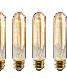 baratos -4pçs 40 W E26 / E27 T10 Amarelo Quente 2200 k Incandescente Vintage Edison Light Bulb 220-240 V