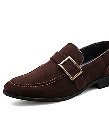ieftine -Bărbați Mocasini & Balerini Pantofi formali Pantofi de piele intoarsa Pantofi de călugări Mărime Plus Size Afacere Englezesc Zilnic Birou și carieră Piele de Căprioară Respirabil Non-alunecare