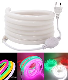abordables -5m bandes lumineuses LED Ruban LED Flexibles 600 LED EL 14mm 1 set Blanc Chaud Blanc Rouge Imperméable Découpable Soirée 220 V