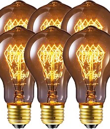 preiswerte -edison birne vintage birne 40 watt dimmbar e26 / e27 a60 (a19) eichhörnchen faden edison lihgt lampe für zu hause leuchten dekorativ 220-240 v / 110-130 v packung mit 6