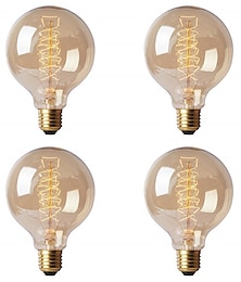 economico -4 pz lampadina edison retrò e27 220v 40w g80 filamento vintage ampolla lampadina incandescente lampada edison