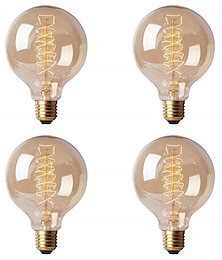 baratos -4 pcs retro edison lâmpada e27 220 v 40 w g80 filamento ampola lâmpada incandescente do vintage lâmpada edison