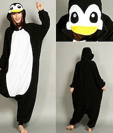 billiga -Barn Vuxna Kigurumi-pyjamas Pingvin Djur Onesie-pyjamas Rolig kostym Flanell Cosplay För Herr och Dam Jul Pyjamas med djur Tecknad serie