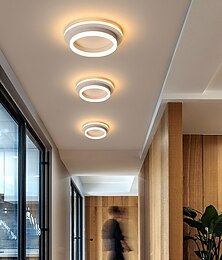 abordables -25cm led couloir lampe plafonnier led rond design de base cuisine moderne hall d'entrée porche balcon lampe circulaire plafonnier lampes ménagères