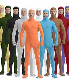 economico -Tute Zentai Tuta di pelle Tuta Intera Costume di Carnevale Tuta Intera Per uomo Per donna Sesso Tinta unita Spandex Licra Costume per Halloween Adulti