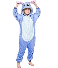 halpa -Lasten Yhtenäinen väri Kirjottu Muoti Onesie-asu Karnevaali puku Kissa Totoro Pyjamahaalarit Kigurumi Pyjama varten Pojat ja tytöt Joulu Karnevaali Lasten päivä Sarjakuva
