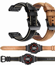 economico -Cinturino per orologio  per Garmin Fenix 7 6 5 Precursore 955 Solare 945 935 Istinto 2 Epix Approccio S62 S60 Marq Discesa G1 Quatix 7 Vera pelle Sostituzione Cinghia Attacco rapido 22 mm Polsino