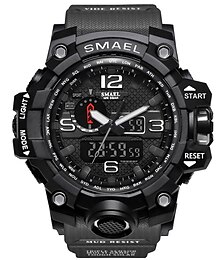 abordables -Smael hommes montre numérique militaire sport montre-bracelet analogique lumineux chronomètre réveil led rétro-éclairage bracelet en silicone montre