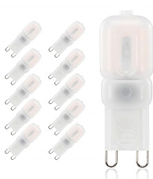 cheap -10pcs 3W LED Bi-pin Lights Bulbs 300lm G9 14LED Beads SMD 2835 Dimmable Landscape 30W Halogen Bulb Replacement Warm Cold White 360 Degree Beam Angle 220-240V