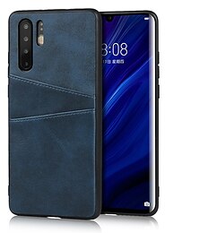 cheap -Phone Case For Huawei P30 P30 Pro P30 Lite P20 Pro P20 lite Mate 30 Mate 30 Pro Back Cover Leather Card Holder Solid Color PU Leather