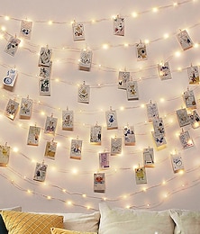 billiga -fotoklämma ljusslinga 3m led sagoljus utomhus bröllop dekoration batteridriven jul uteplats bröllop dekoration fest hem