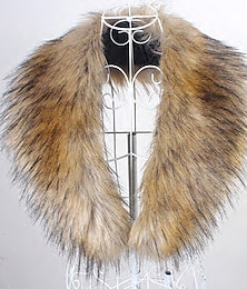 cheap -Sleeveless Collars Faux Fur Fall Wedding Party Evening / Casual Fur Wraps / Fur Accessories / Faux Leather With Smooth / Fur