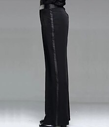 abordables -Baile Latino Pantalones Fruncido Hombre Rendimiento Cintura Media POLY